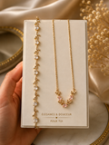 Parure de Bijoux Femme Élégante – Bracelet & Collier Dorés✨